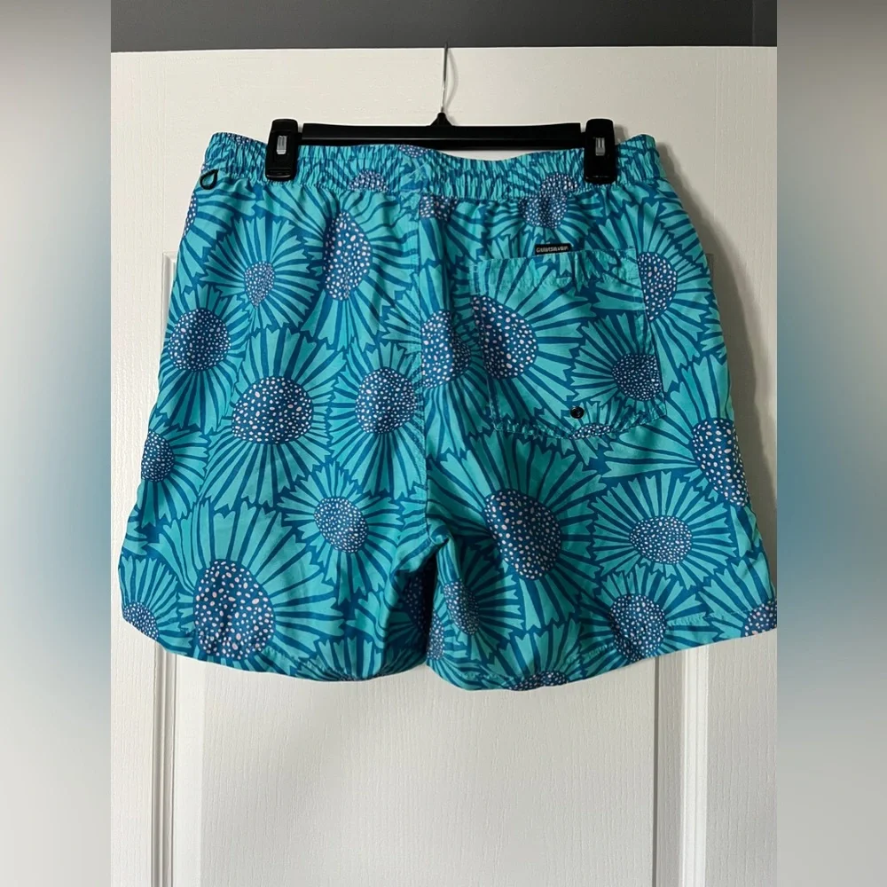 Quiksilver Turquoise Floral Swim Trunks Size‎ Large